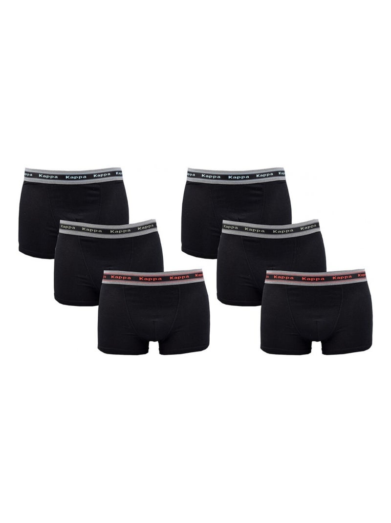 Bóxer hombre KAPPA - Pack de 6 Negro Negro - Kiabi