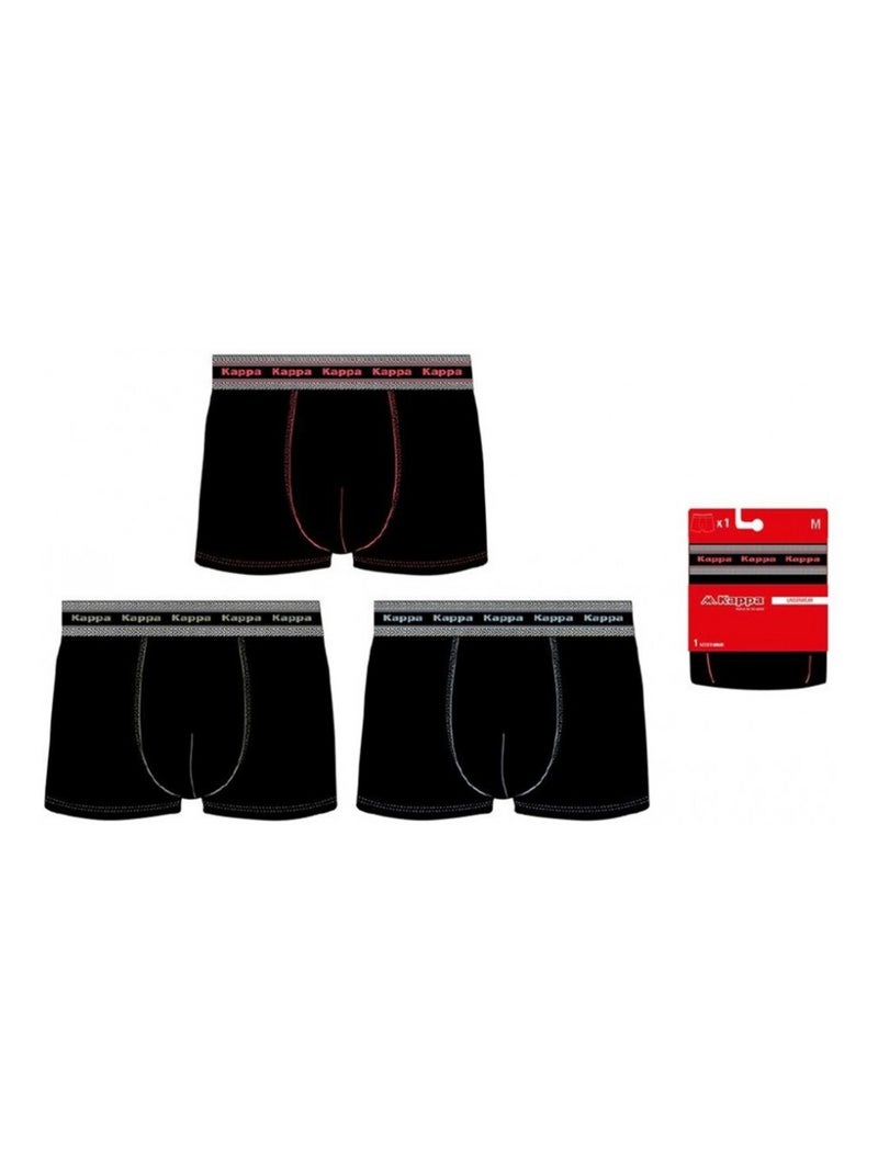 Bóxer hombre KAPPA - Pack de 6 Negro Negro - Kiabi