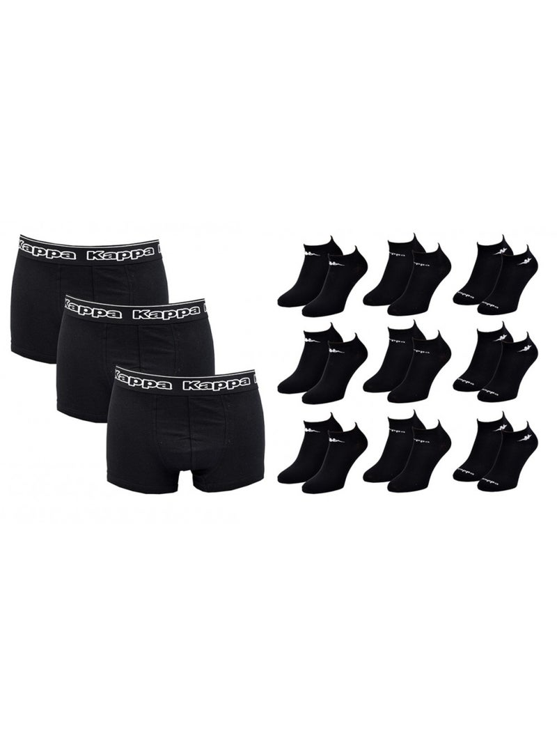 Bóxer hombre KAPPA Lote de 3 PACK REGALOS - Pack de 3 Negro - Kiabi