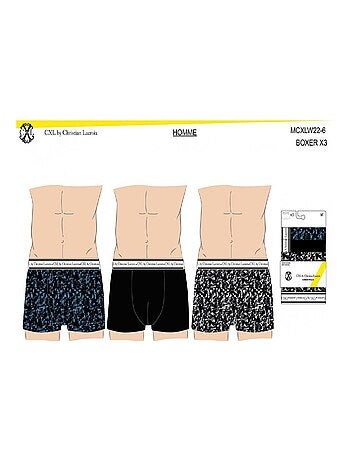 Boxer hombre LACROIX X3 - Pack de 3