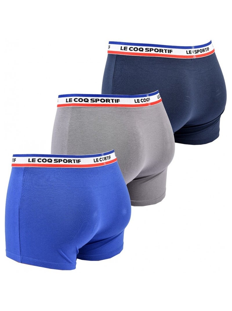 Bóxer Hombre LE COQ SPORTIF - Pack de 3 Azul Azul marino Gris - Kiabi
