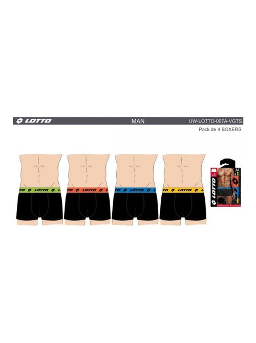 Bóxer hombre LOTTO - Pack de 4 - Kiabi