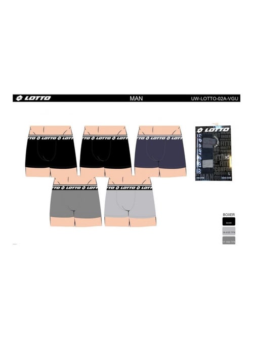 Bóxer hombre LOTTO - Pack de 5 - Kiabi