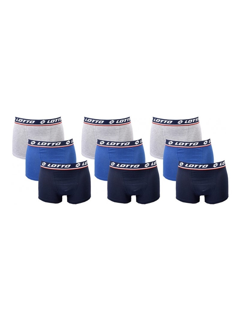 Bóxer hombre LOTTO - Pack de 9 Azul Multicolor - Kiabi