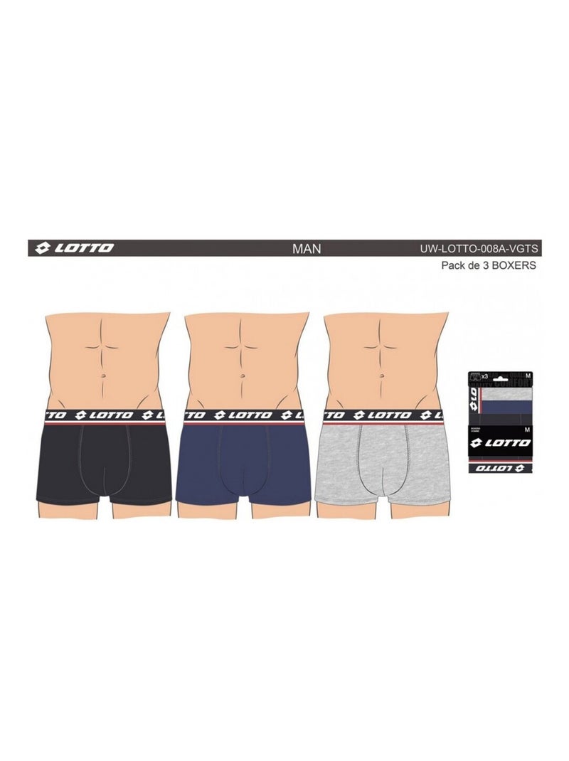 Bóxer hombre LOTTO - Pack de 9 Azul Multicolor - Kiabi