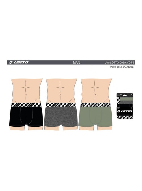 Bóxer hombre LOTTO - Pack de 9 - Kiabi