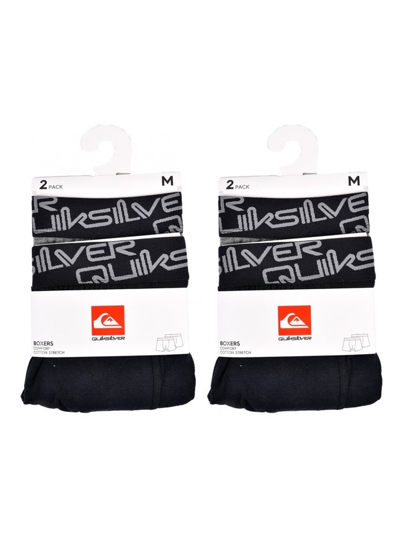 Boxer Hombre QUIKSILVER - Pack de 4 Negro Gris - Kiabi
