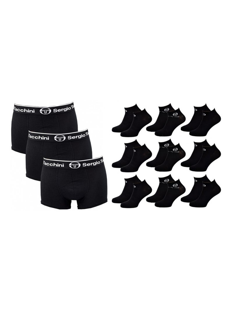 Bóxer Hombre SERGIO TACCHINI Lote de 3 PACK REGALOS - Pack de 3 Multicolor - Kiabi