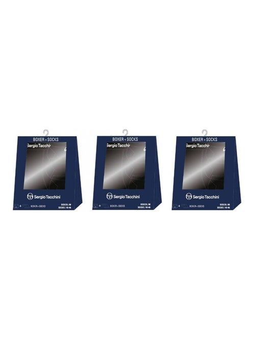 Bóxer Hombre SERGIO TACCHINI Lote de 3 PACK REGALOS - Pack de 3 - Kiabi