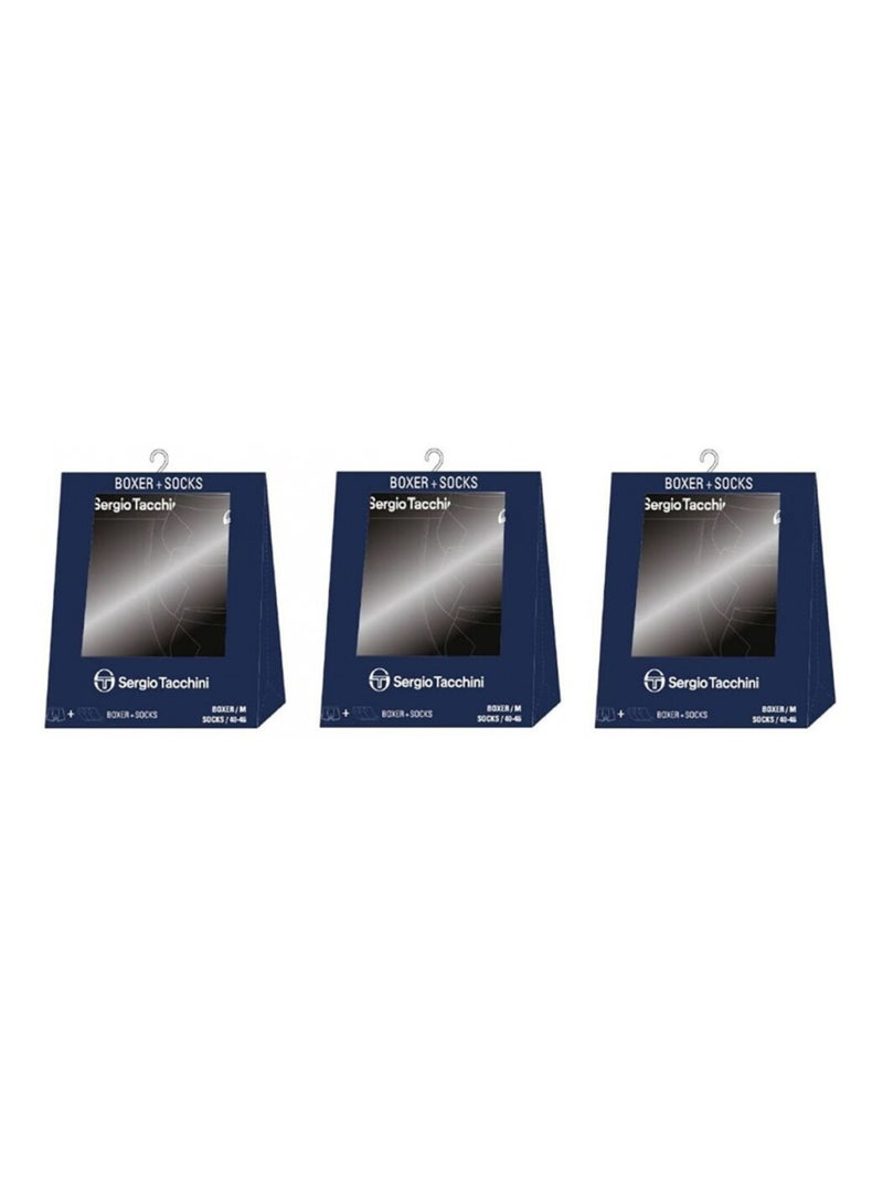 Bóxer Hombre SERGIO TACCHINI Lote de 3 PACK REGALOS - Pack de 3 Multicolor - Kiabi