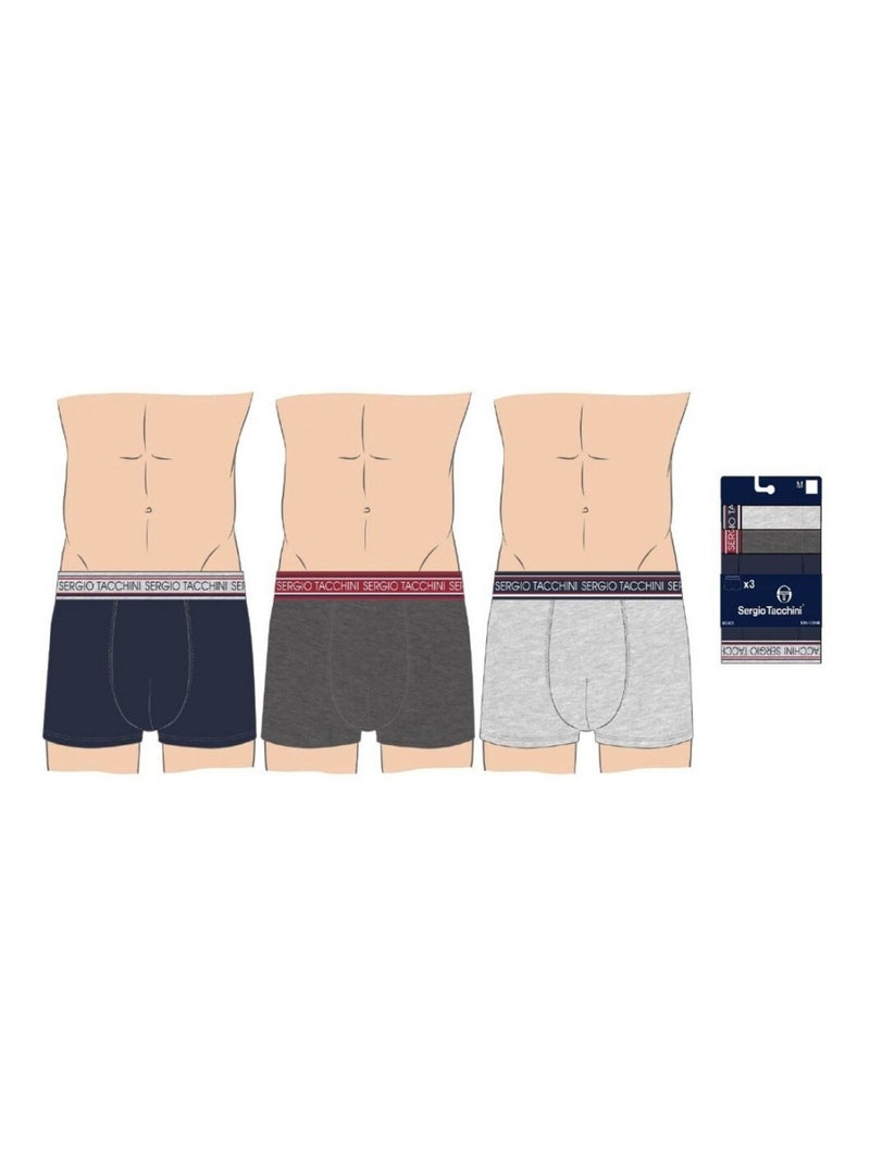 Bóxer hombre SERGIO TACCHINI X3 - Pack de 3 Multicolor - Kiabi