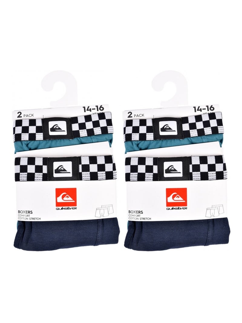 Bóxer Junior QUIKSILVER - Pack de 4 Azul Violeta - Kiabi