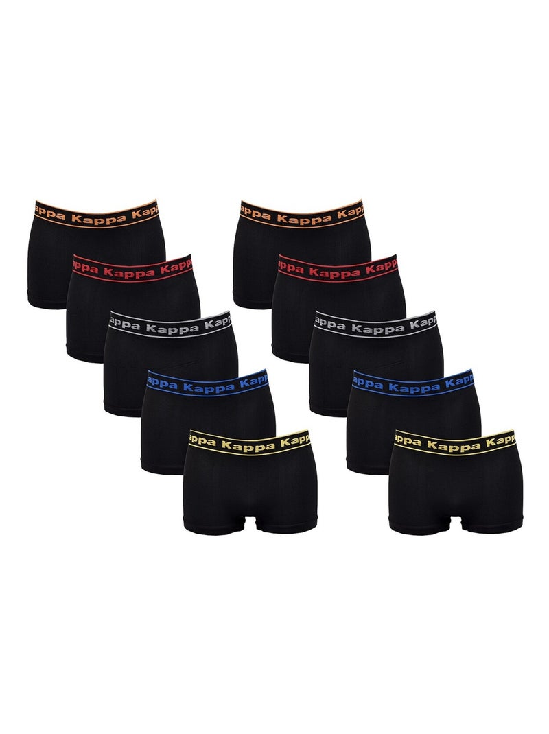 Bóxer KAPPA sin Costuras Pack de 10 SEAMLESS0408 Negro Multicolor - Kiabi