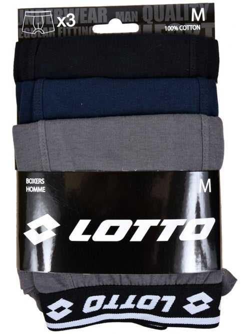 Bóxer LOTTO para Hombre 100% ALGODÓN - Pack de 3 - Kiabi
