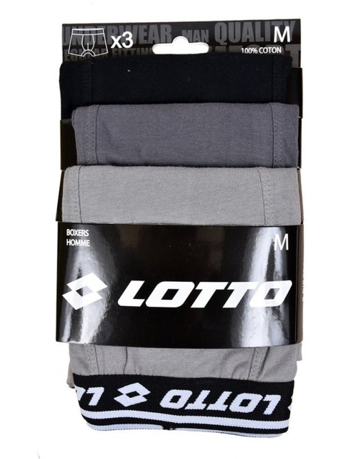 Bóxer LOTTO para Hombre 100% ALGODÓN - Pack de 3 - Kiabi