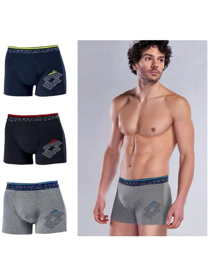 Bóxer LOTTO para Hombre Calidad y Confort - Surtido modelos según llegadas - Pack de 3 Multicolor - Kiabi