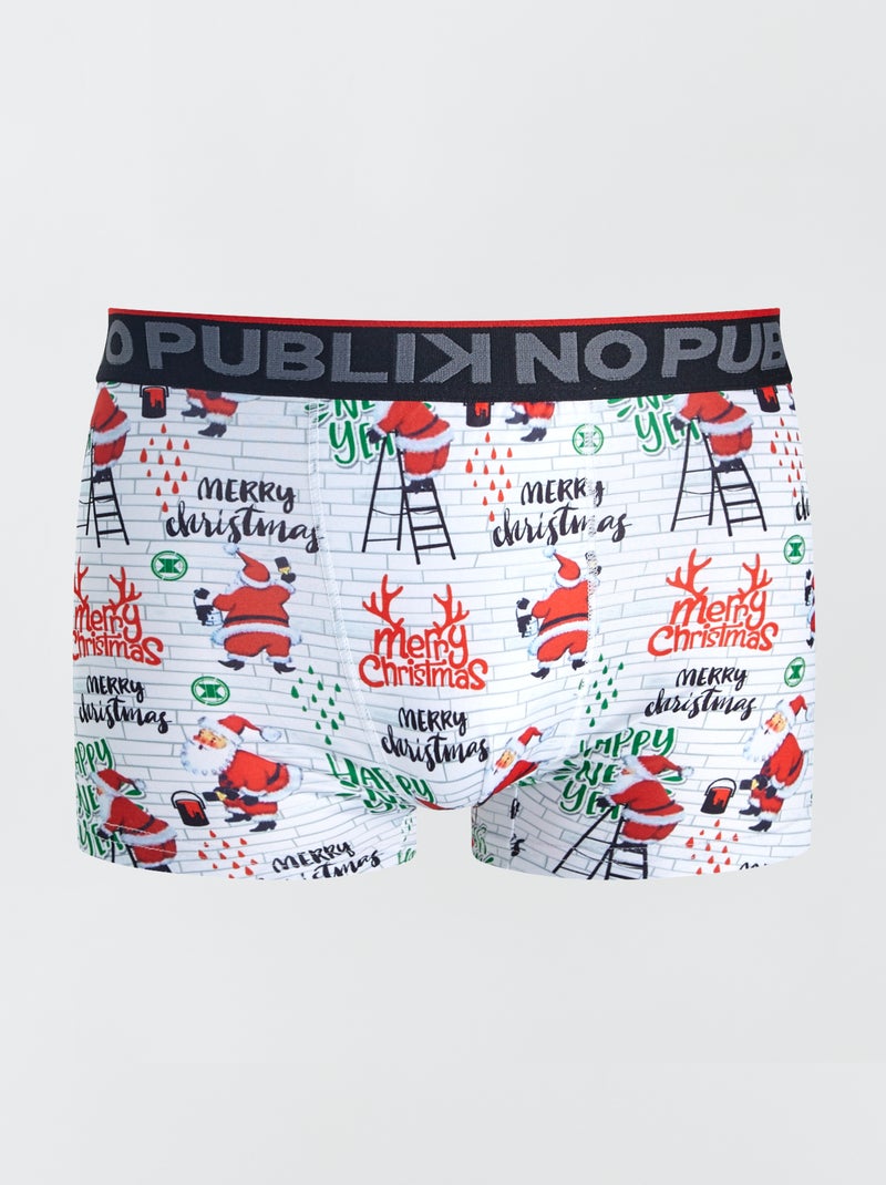 Boxer 'No Publik' estampado Navidad BEIGE - Kiabi