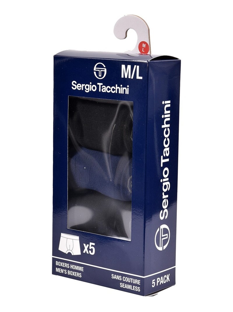 Bóxer SERGIO TACCHINI sin Costuras Pack de 5 SEAMLESS0608 Negro Blanco Gris - Kiabi