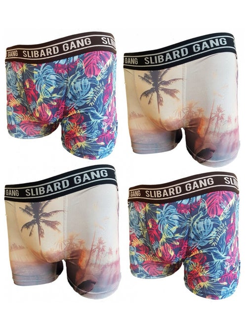 Bóxers hombre SLIBARD GANG - Pack de 4 - Kiabi
