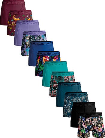 Boxers pack de 12 en algodón premium Muchachomalo confort transpirable y ajuste perfecto