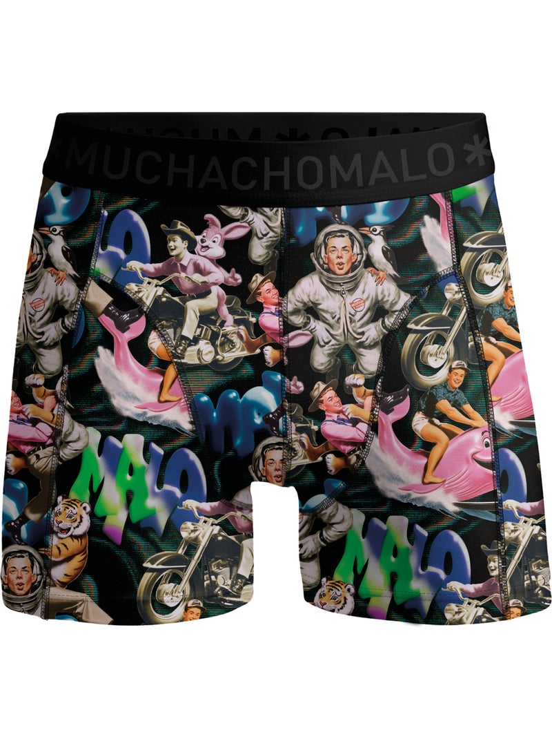 Boxers pack de 12 en algodón premium Muchachomalo confort transpirable y ajuste perfecto Negro/Azul/Verde - Kiabi