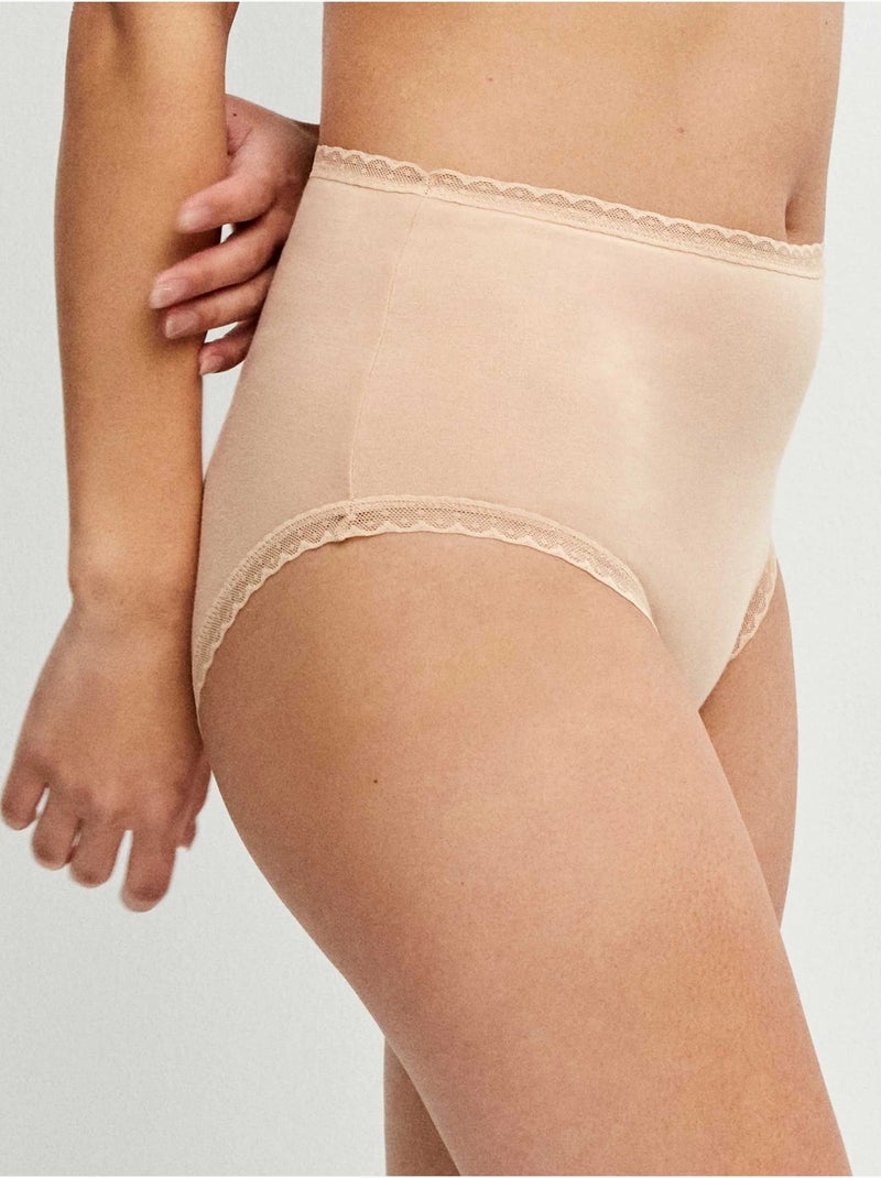 Braga alta con algodón y detalle de plumetti Rosa - Kiabi