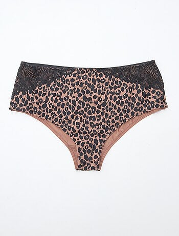 Braga alta con estampado de leopardo