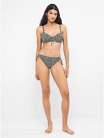 Braga bikini ajustable en cintura estampado animal print