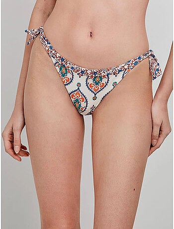 Braga bikini ajustable en laterales con estampado arabesco