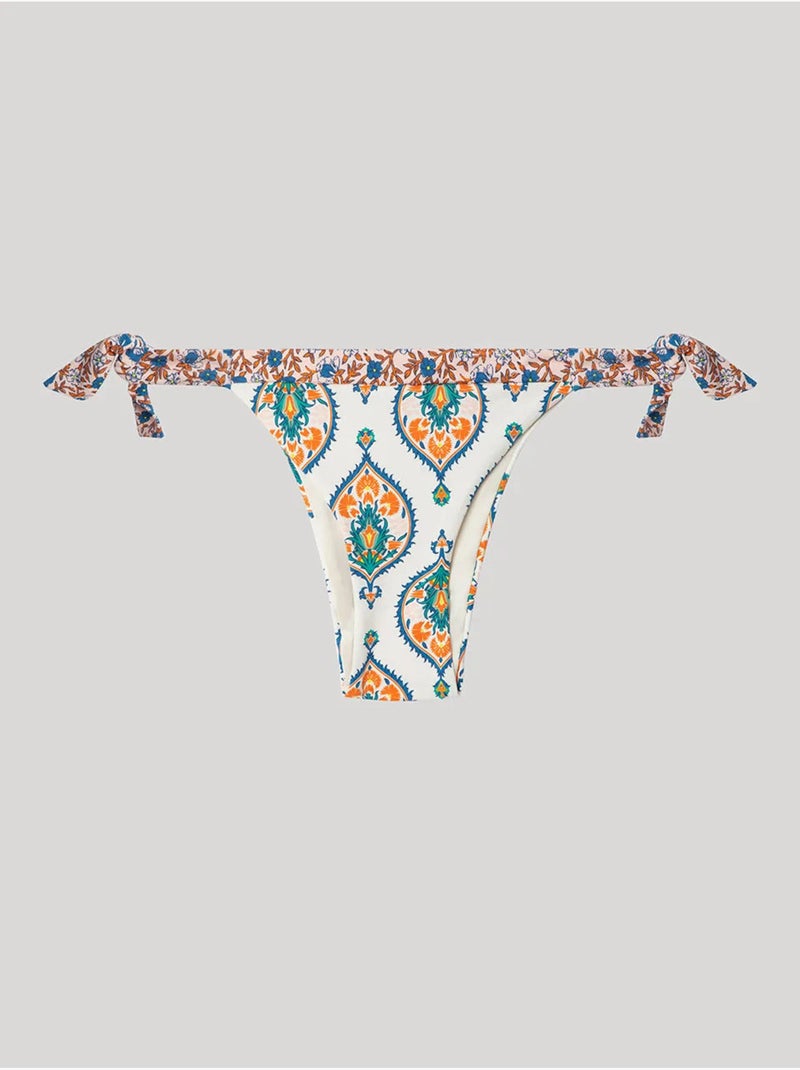 Braga bikini ajustable en laterales con estampado arabesco Multicolor - Kiabi