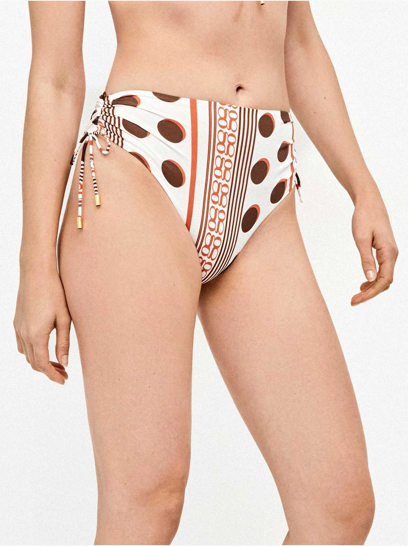 Braga bikini alta ajustable estampado monogram Multicolor - Kiabi