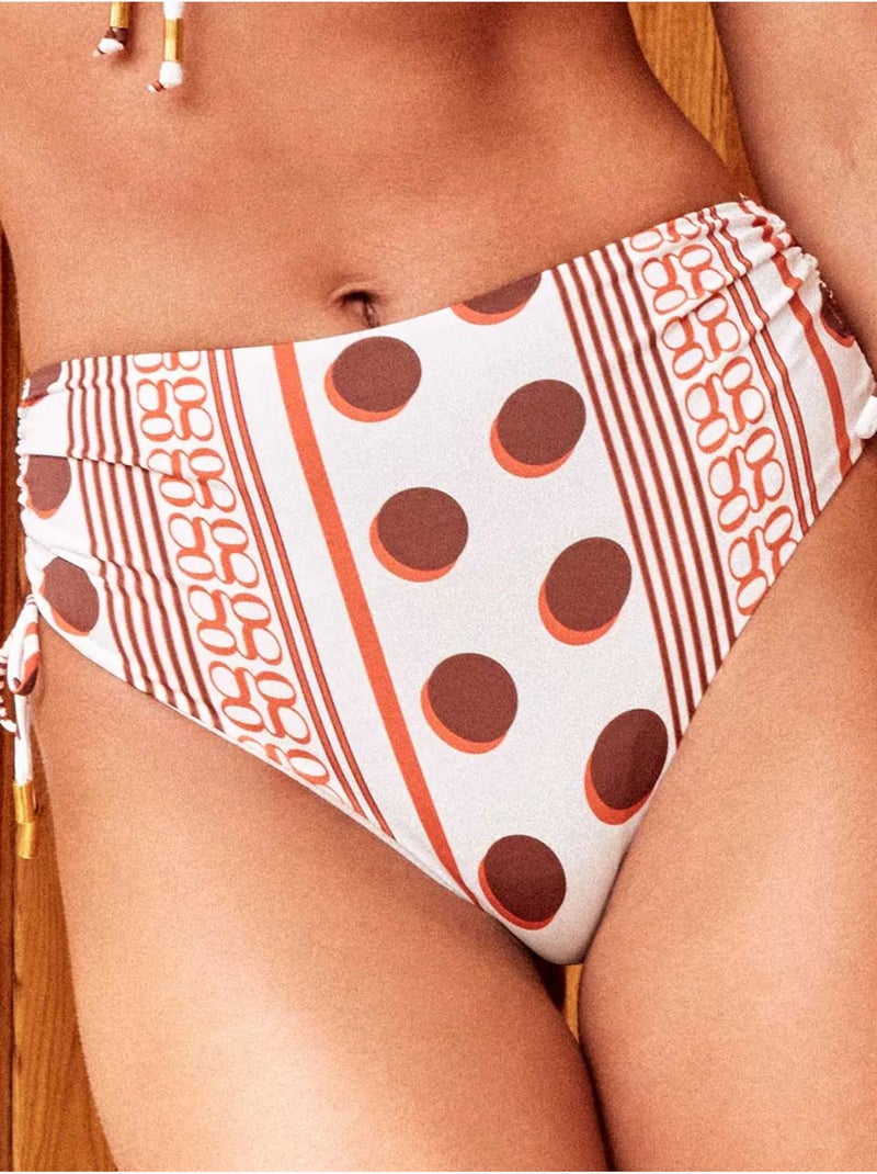 Braga bikini alta ajustable estampado monogram Multicolor - Kiabi
