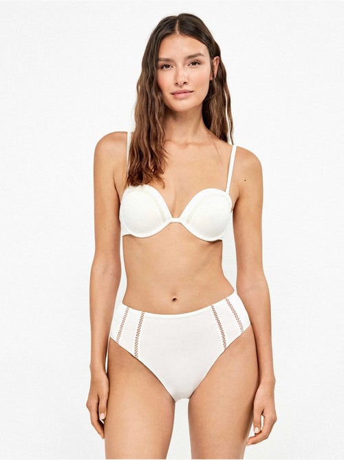Braga bikini alta con detalles calados en laterales - Kiabi Braga bikini alta con detalles calados en laterales - Kiabi