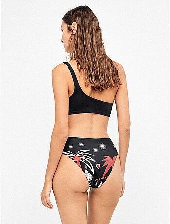 Braga bikini alta con estampado étnico
