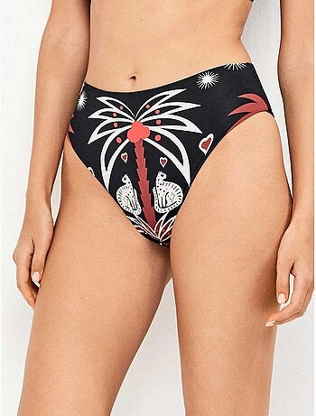 Braga bikini alta con estampado étnico