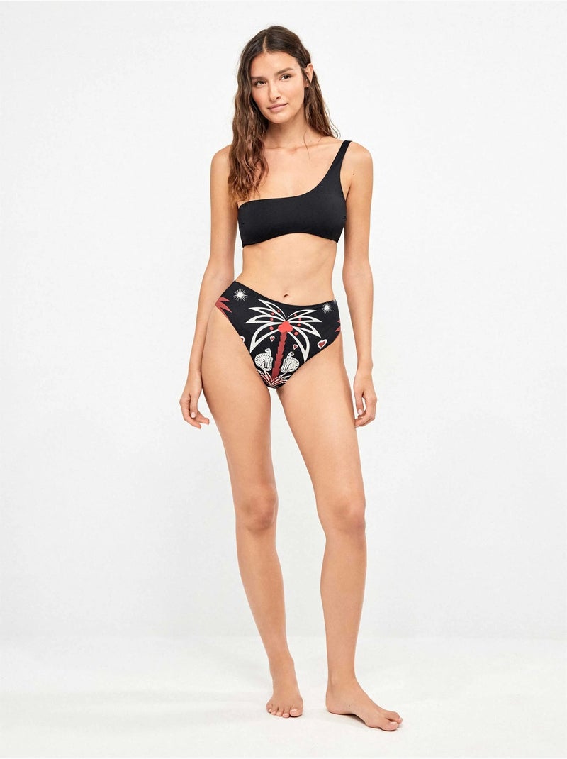 Braga bikini alta con estampado étnico Multicolor - Kiabi