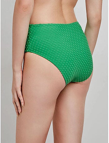 Braga bikini alta en tejido de plumetti