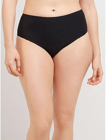 Braga bikini alta en tejido de plumetti