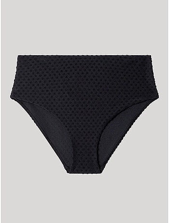 Braga bikini alta en tejido de plumetti
