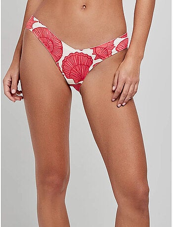 Braga bikini alta en tejido efecto moldeador high tech estampado