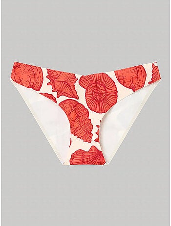 Braga bikini alta en tejido efecto moldeador high tech estampado