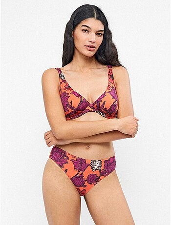 Braga bikini alta estampado floral