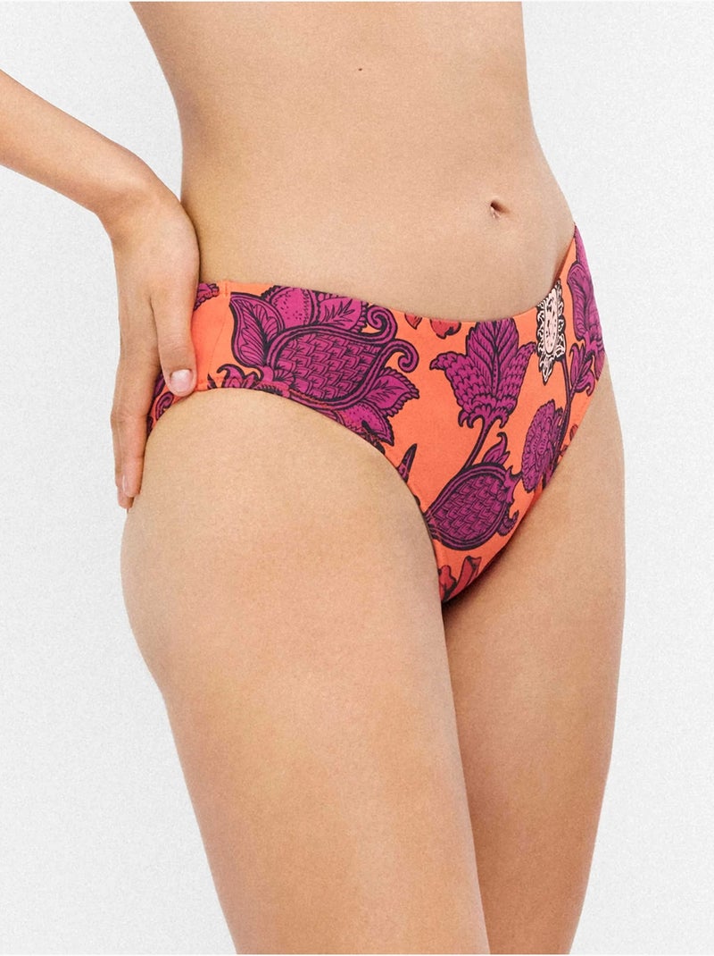 Braga bikini alta estampado floral Multicolor - Kiabi