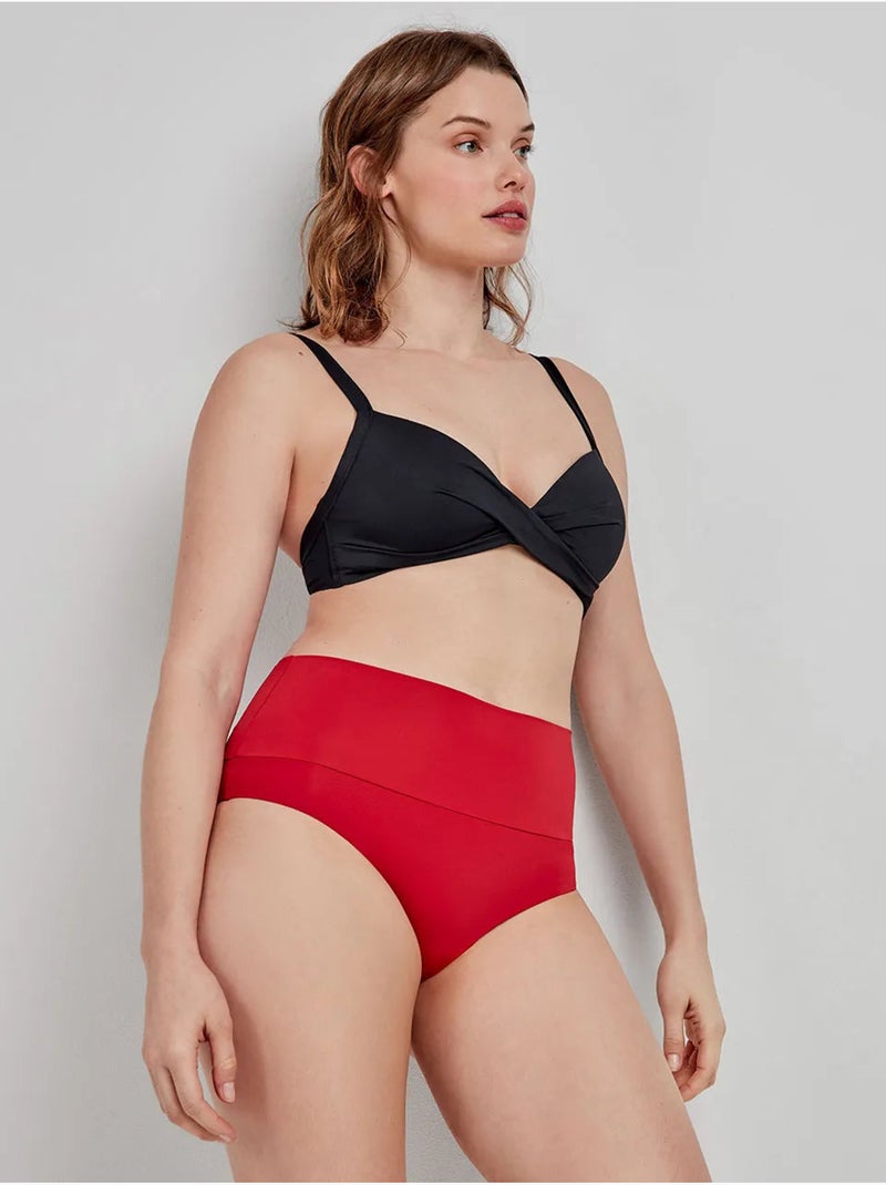Braga bikini alta multiposición Rojo - Kiabi