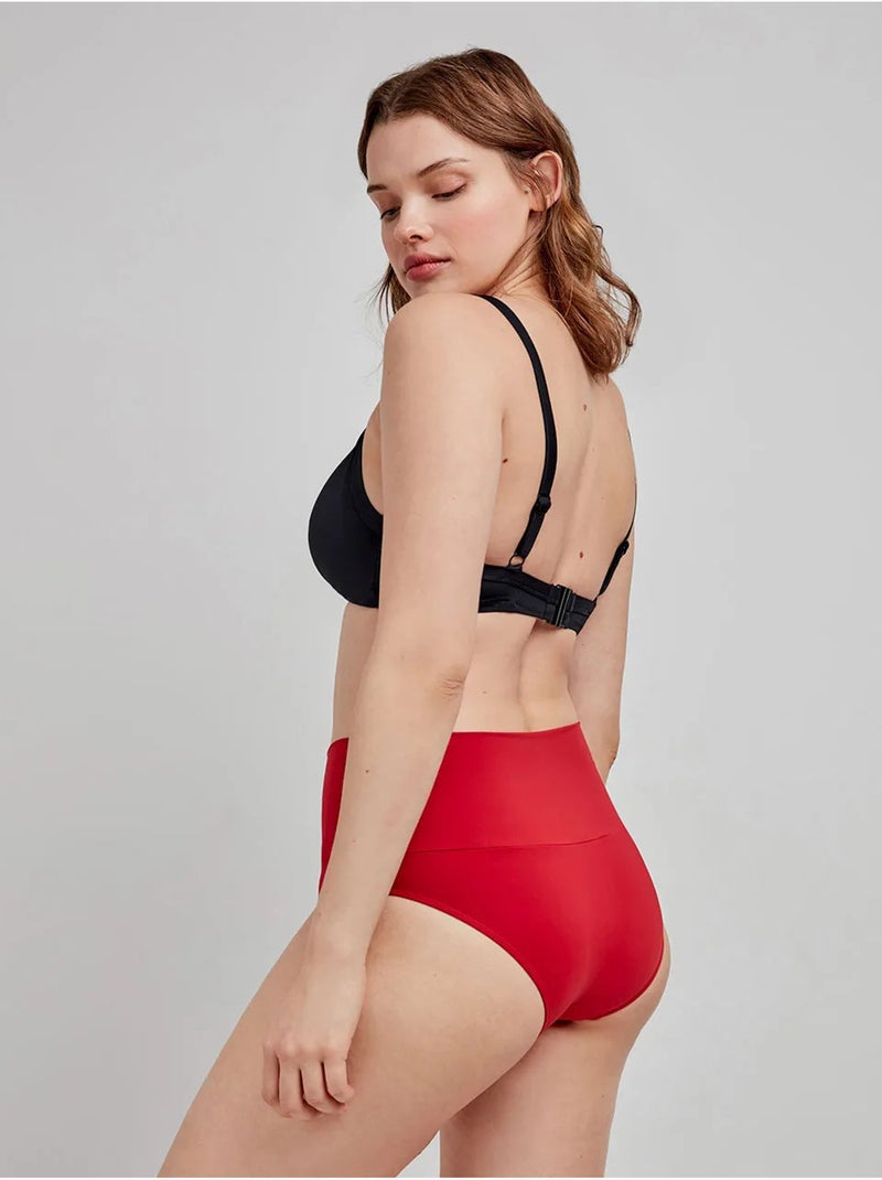 Braga bikini alta multiposición Rojo - Kiabi