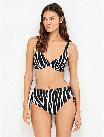 Braga bikini alta regulable estampado animal print cebra
