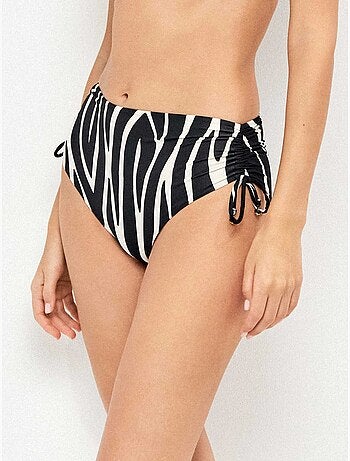 Braga bikini alta regulable estampado animal print cebra