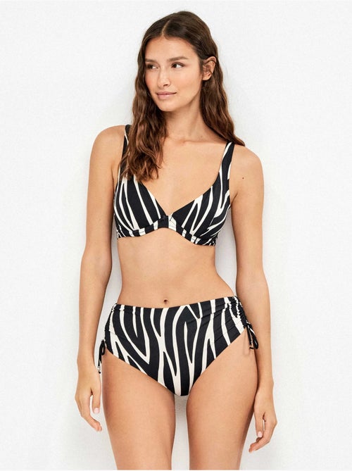 Braga bikini alta regulable estampado animal print cebra - Kiabi Braga bikini alta regulable estampado animal print cebra - Kiabi
