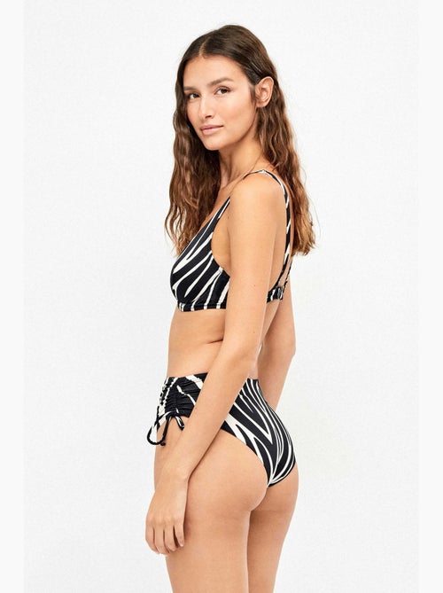 Braga bikini alta regulable estampado animal print cebra - Kiabi Braga bikini alta regulable estampado animal print cebra - Kiabi