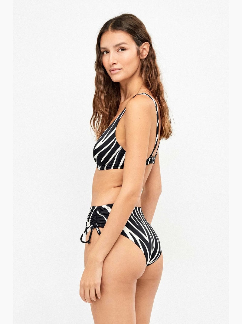 Braga bikini alta regulable estampado animal print cebra Multicolor - Kiabi